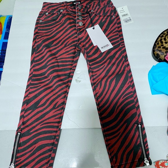 Hudson Red Zebra Girls Jeans - Picture 2 of 7